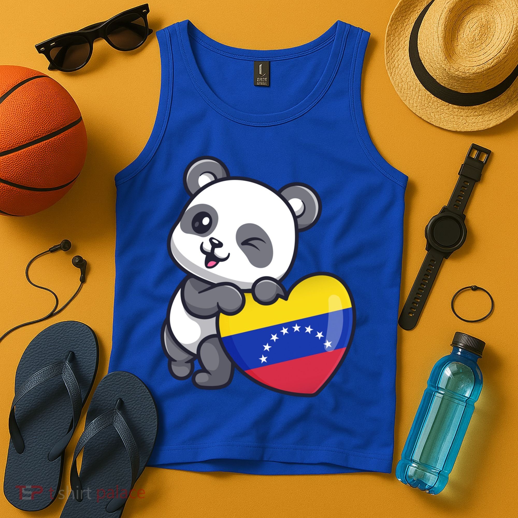 Venezuela Heart Panda Pride Venezuelan Flag Roots Souvenir Funny Gift Tank Top
