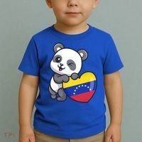 Venezuela Heart Panda Pride Venezuelan Flag Roots Souvenir Funny Gift Toddler T-Shirt thumb 2