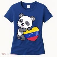 Venezuela Heart Panda Pride Venezuelan Flag Roots Souvenir Funny Gift Women's T-Shirt thumb 0