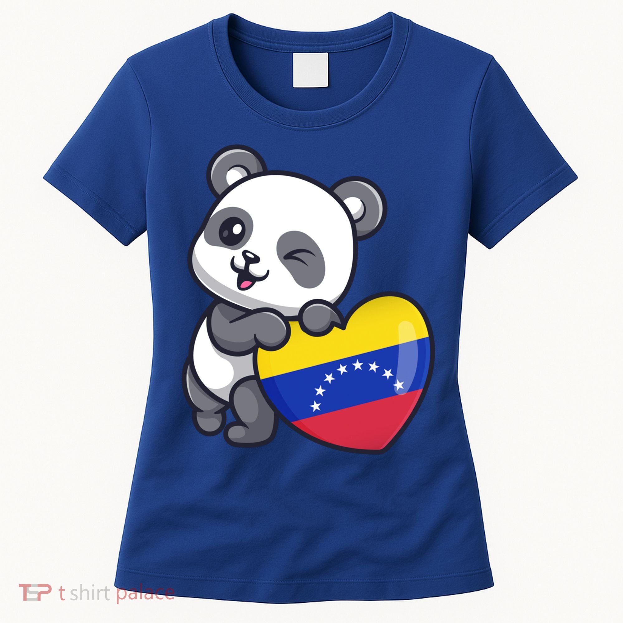 Venezuela Heart Panda Pride Venezuelan Flag Roots Souvenir Funny Gift Women's T-Shirt