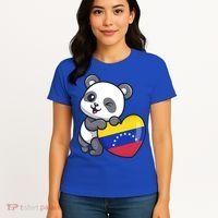 Venezuela Heart Panda Pride Venezuelan Flag Roots Souvenir Funny Gift Women's T-Shirt thumb 4