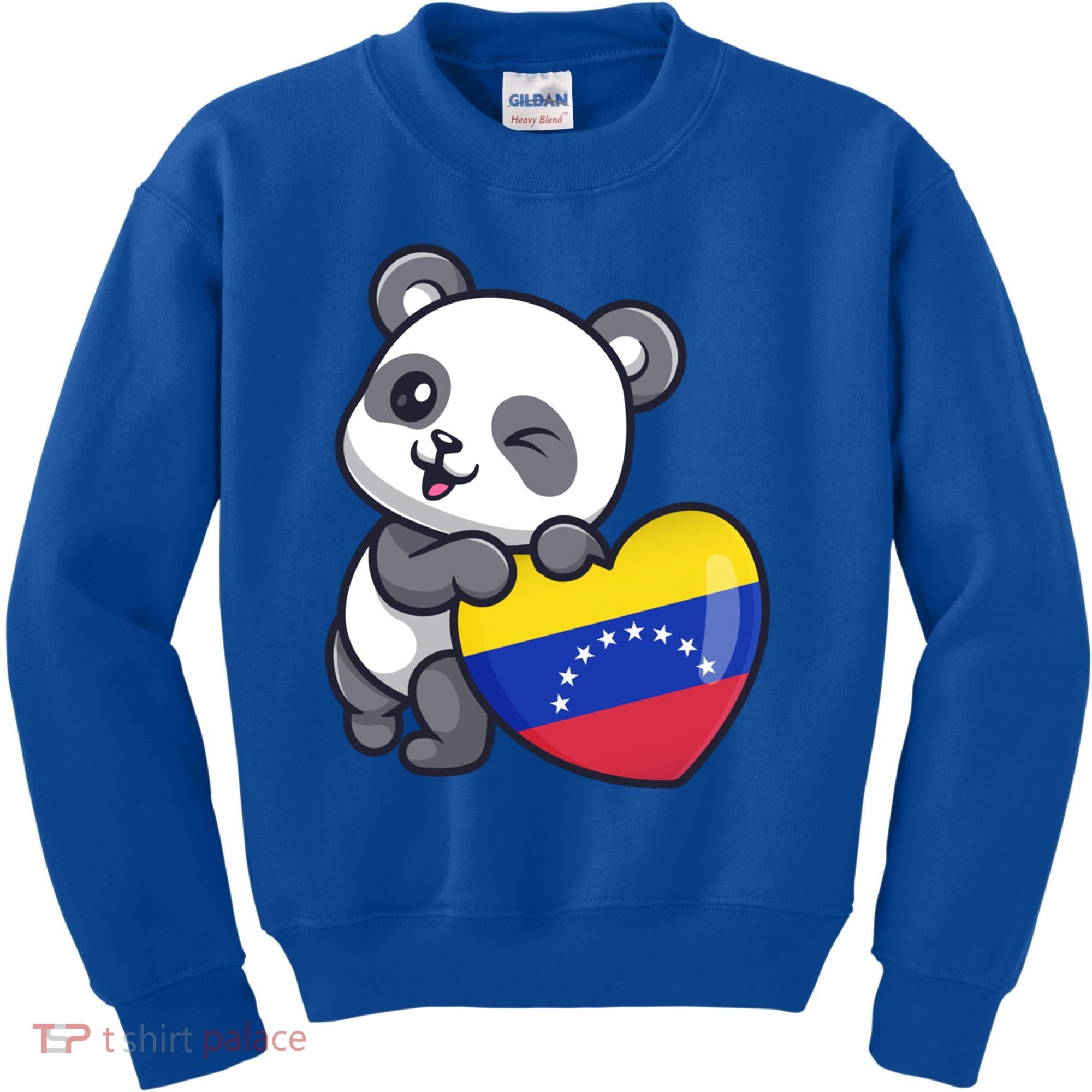 Venezuela Heart Panda Pride Venezuelan Flag Roots Souvenir Funny Gift Kids Sweatshirt