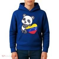 Venezuela Heart Panda Pride Venezuelan Flag Roots Souvenir Funny Gift Kids Hoodie thumb 4