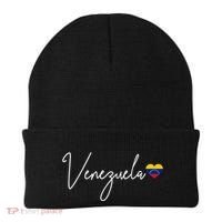 Venezuela Heart Pride Venezuelan Flag Meaningful Gift Beanie thumb 0
