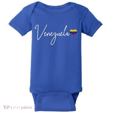 Venezuela Heart Pride Venezuelan Flag Meaningful Gift Baby Bodysuit