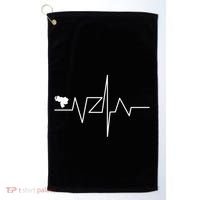 Venezuela Heart Rate Map Gift Golf Towel thumb 0
