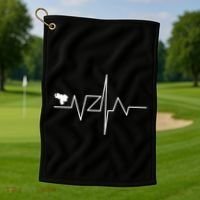 Venezuela Heart Rate Map Gift Golf Towel thumb 1
