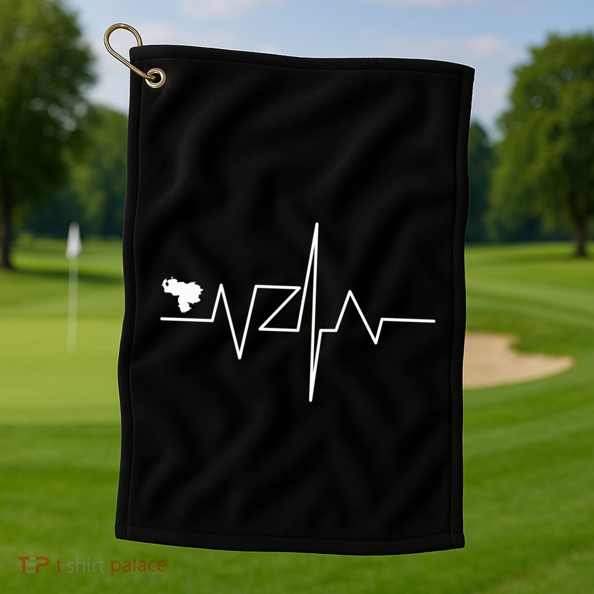 Venezuela Heart Rate Map Gift Golf Towel