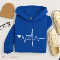 Venezuela Heart Rate Map Gift Hoodie thumb 4