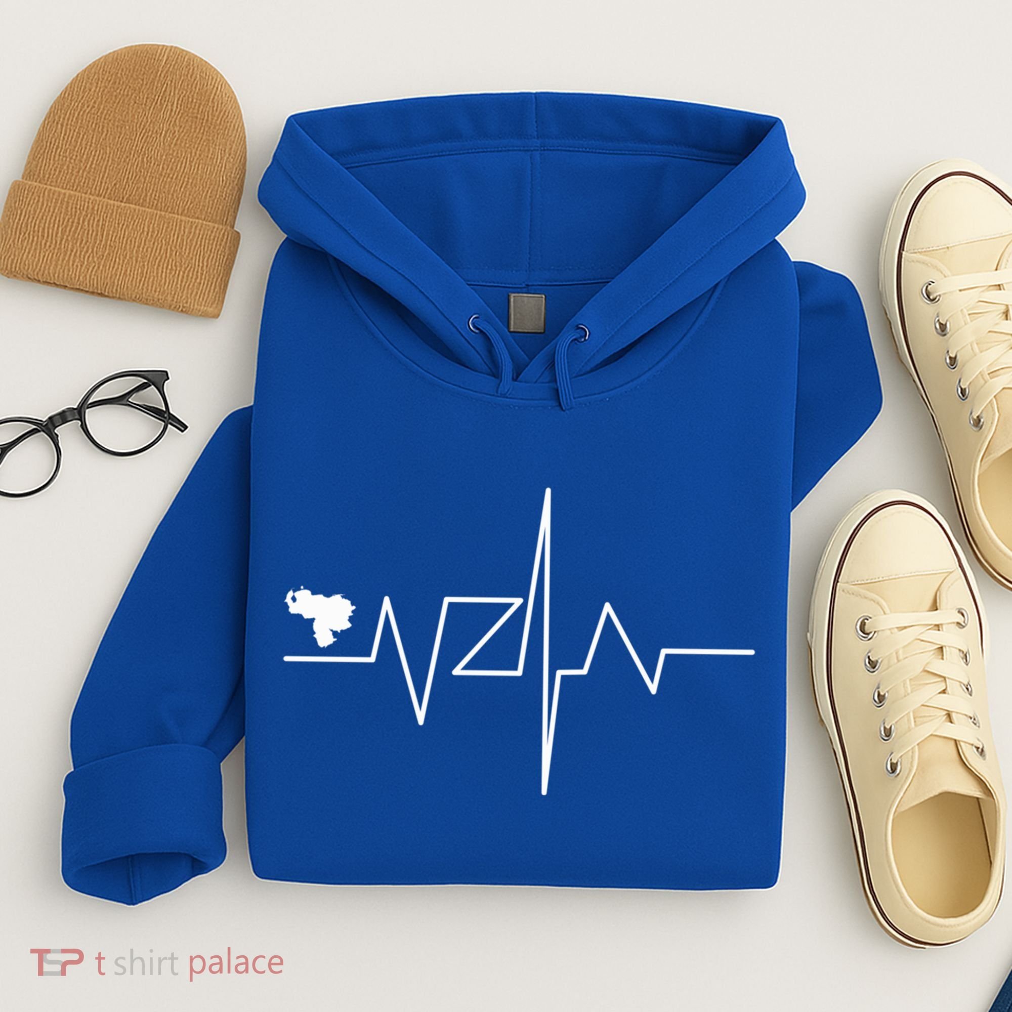 Venezuela Heart Rate Map Gift Hoodie
