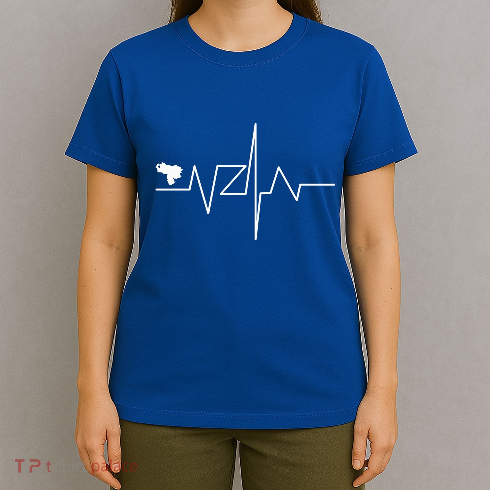 Venezuela Heart Rate Map Gift T-Shirt