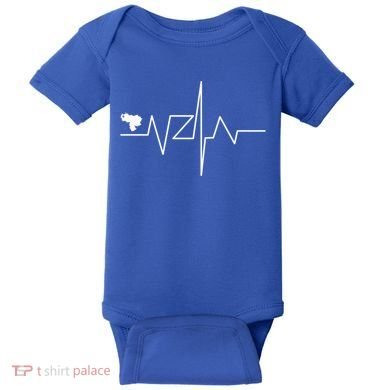 Venezuela Heart Rate Map Gift Baby Bodysuit