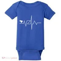 Venezuela Heart Rate Map Gift Baby Bodysuit thumb 0