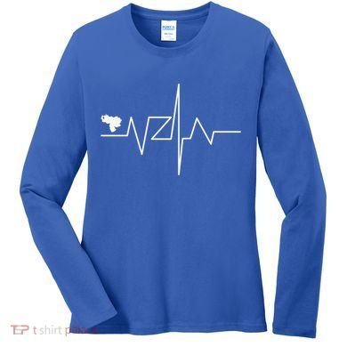 Venezuela Heart Rate Map Gift Women's Long Sleeve Shirt
