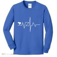 Venezuela Heart Rate Map Gift Kids Long Sleeve Shirt thumb 0