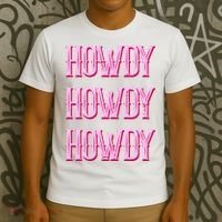 Vintage Howdy Rodeo Western Country Southern Cowgirl T-Shirt thumb 3