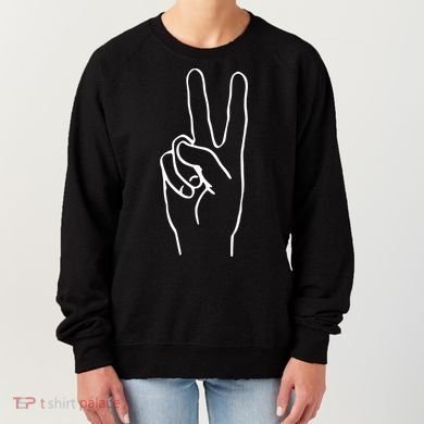 Victory Hand Sign Peace Symbol Cute Gift Women's Sweatshirt