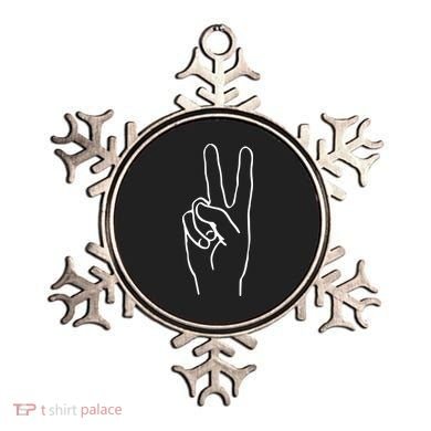 Victory Hand Sign Peace Symbol Cute Gift Ornament