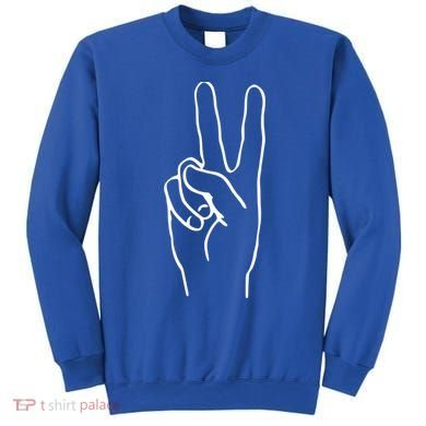 Victory Hand Sign Peace Symbol Cute Gift Sweatshirt