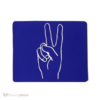 Victory Hand Sign Peace Symbol Cute Gift Mousepad