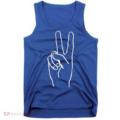 Victory Hand Sign Peace Symbol Cute Gift Tank Top