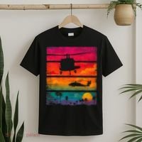 Vintage Helicopter Sunset Blackhawk T-Shirt thumb 2