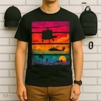 Vintage Helicopter Sunset Blackhawk T-Shirt thumb 6