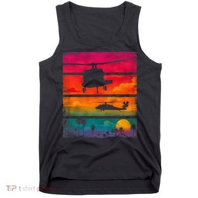 Vintage Helicopter Sunset Blackhawk Tank Top