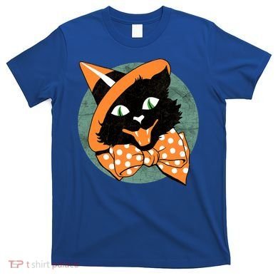 Vintage Halloween Spooky Black Cat T-Shirt
