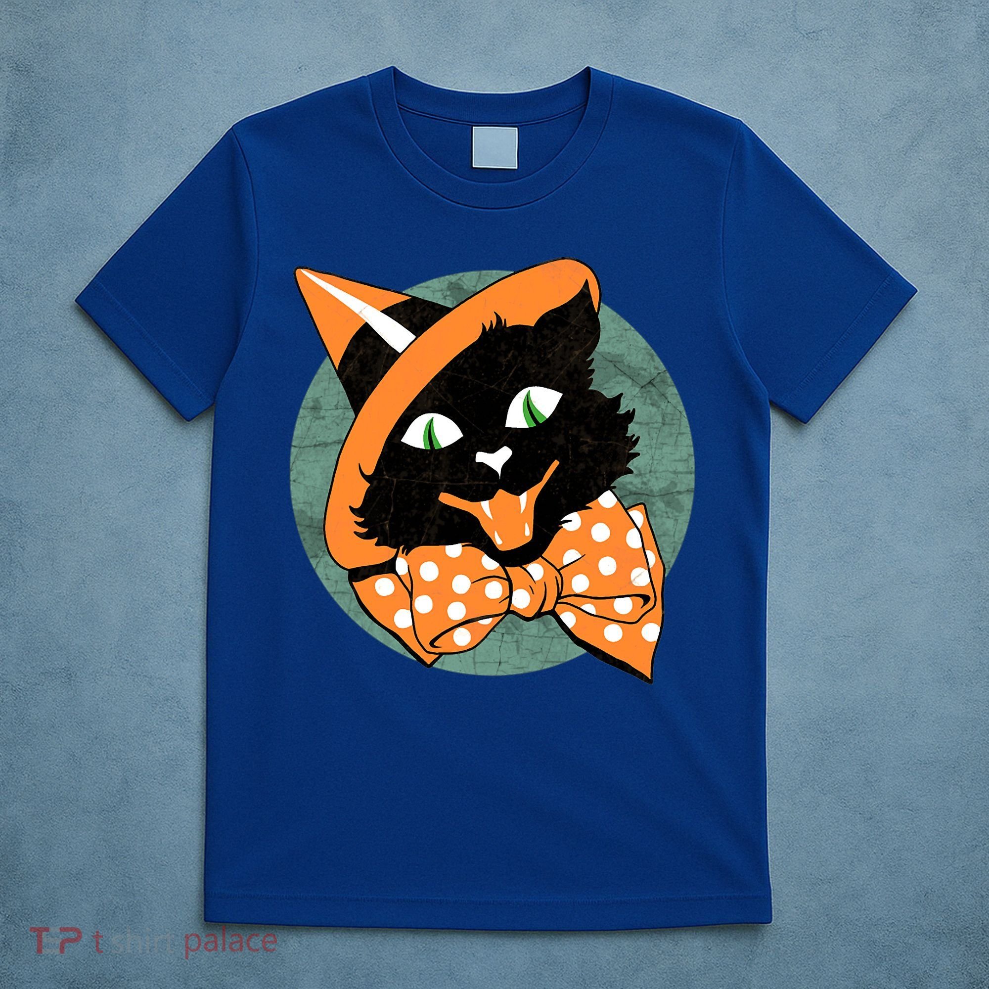 Vintage Halloween Spooky Black Cat T-Shirt