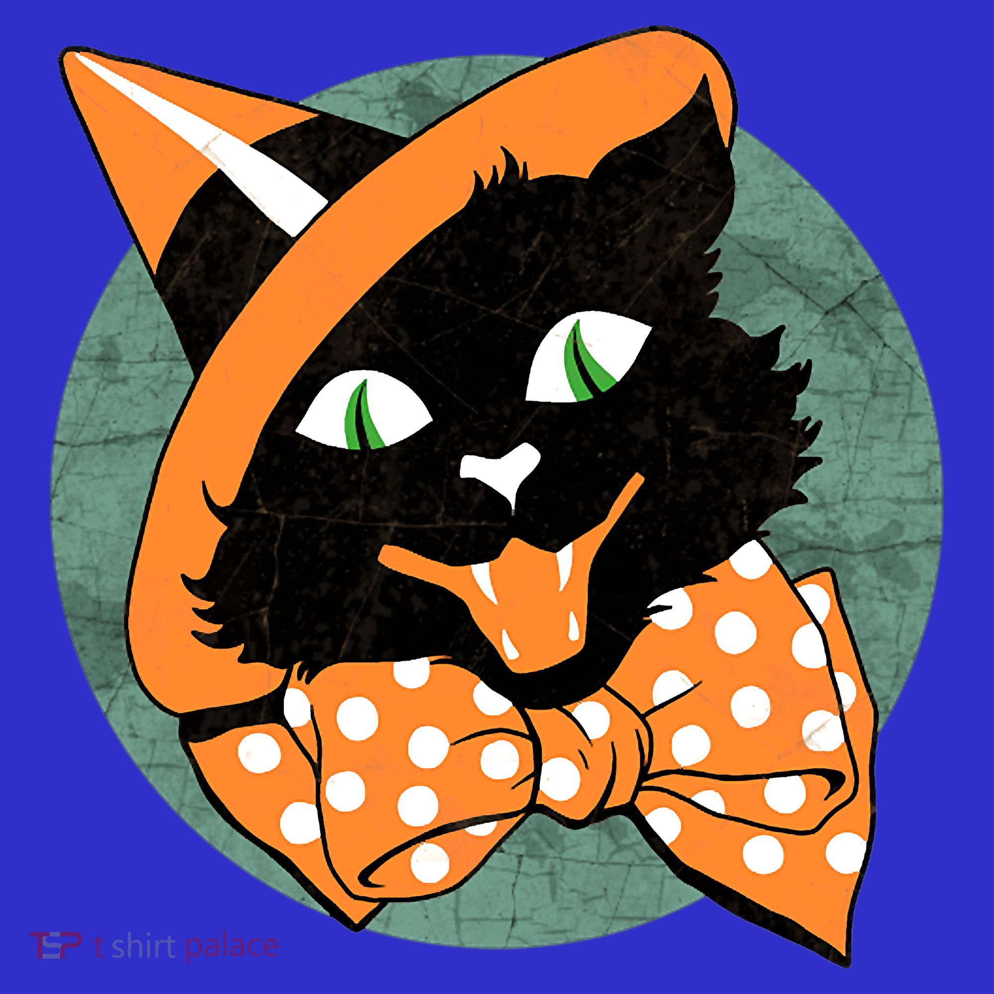 Vintage Halloween Spooky Black Cat Tank Top