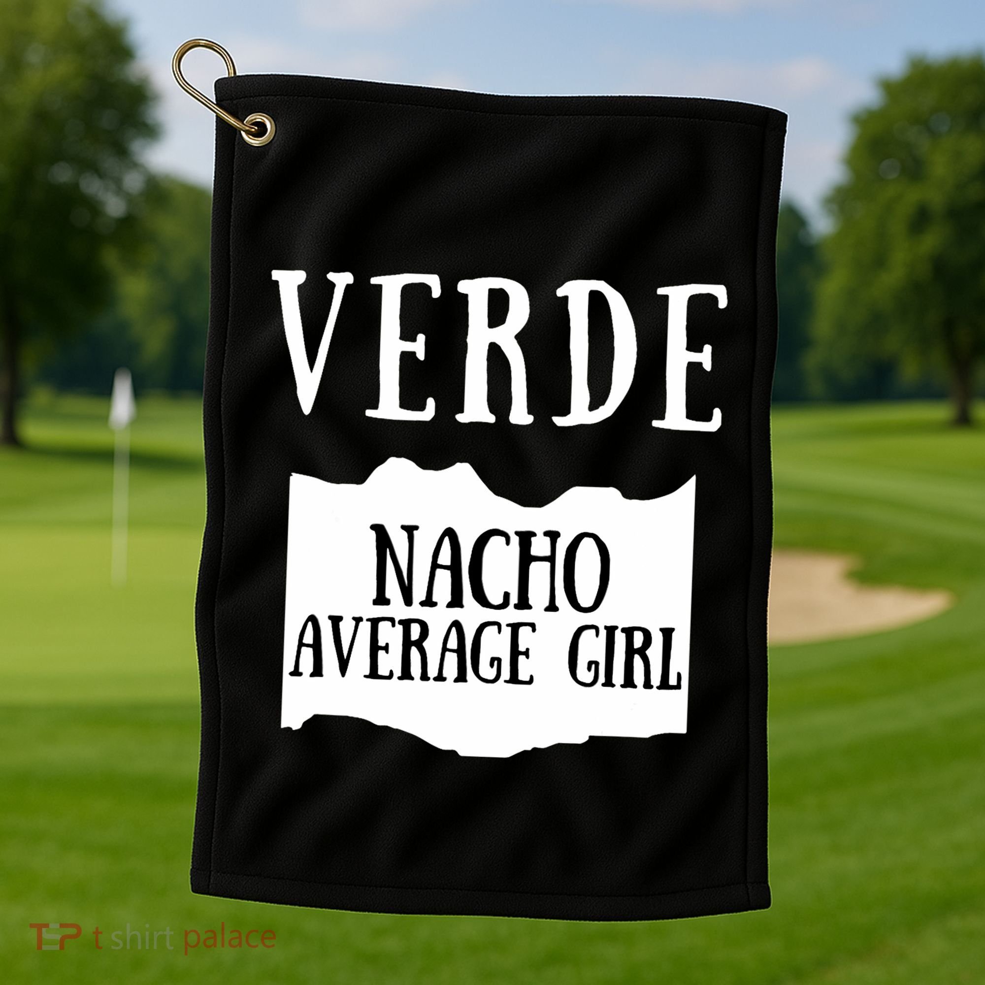 Verde Hot Sauce Packet Group Costume Golf Towel