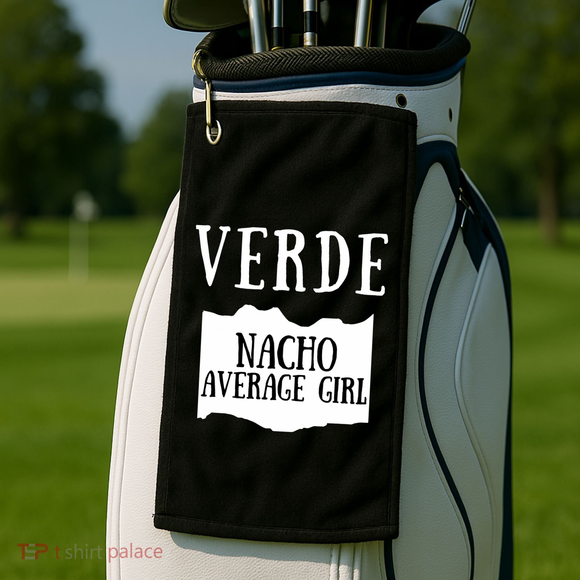 Verde Hot Sauce Packet Group Costume Golf Towel