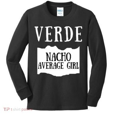 Verde Hot Sauce Packet Group Costume Kids Long Sleeve Shirt