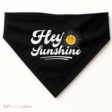 Vintage Hey Sunshine Beach Vacation Summer USA-Made Doggie Bandana