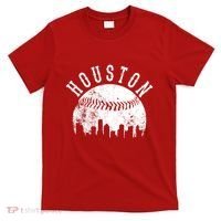Vintage Houston Texas Sports Baseball Logo Skyline City T-Shirt thumb 0