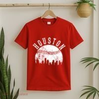 Vintage Houston Texas Sports Baseball Logo Skyline City T-Shirt thumb 2