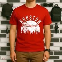 Vintage Houston Texas Sports Baseball Logo Skyline City T-Shirt thumb 6