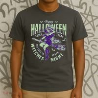 Vintage Halloween Too Cute To Spook Witches Night T-Shirt thumb 3
