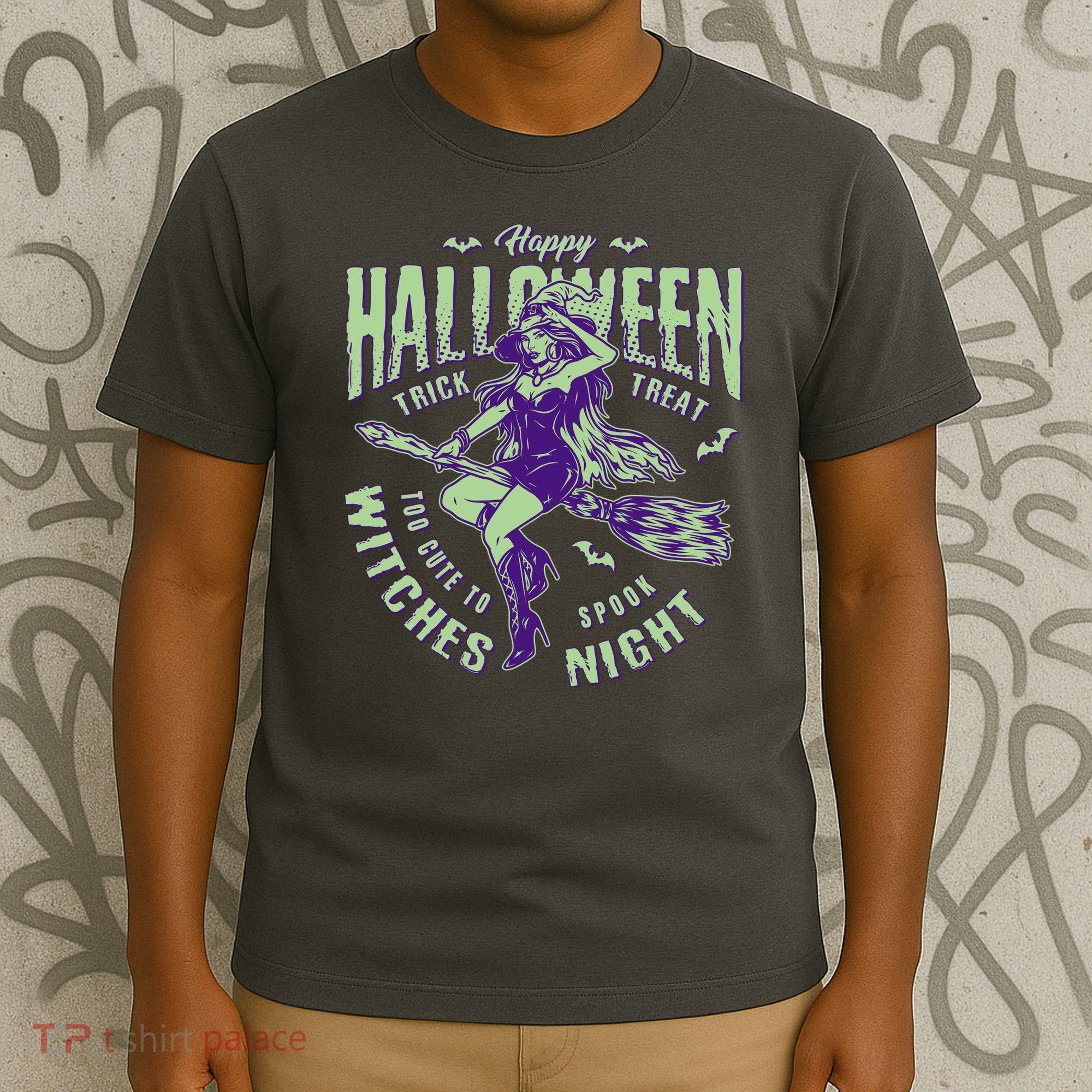 Vintage Halloween Too Cute To Spook Witches Night T-Shirt