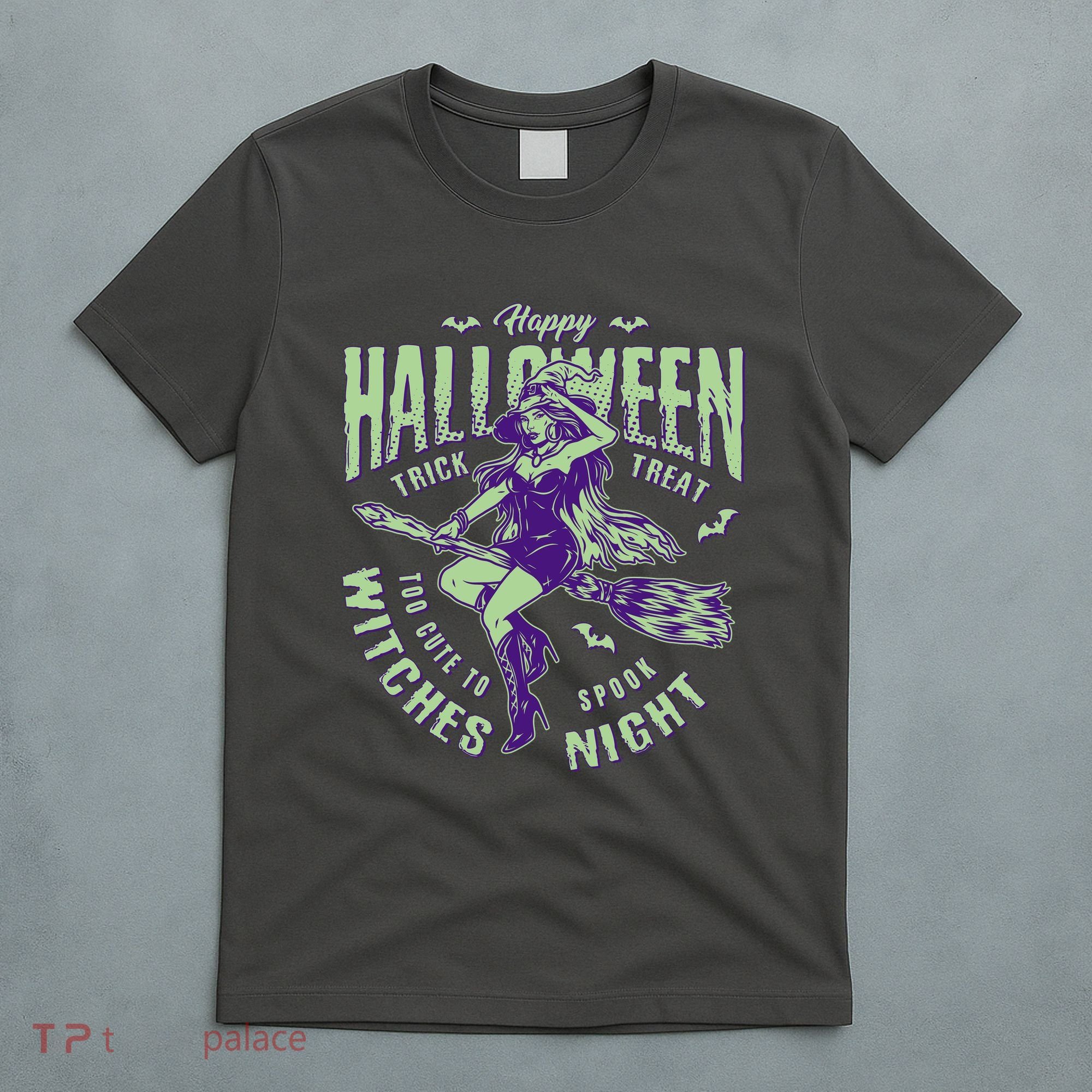 Vintage Halloween Too Cute To Spook Witches Night T-Shirt