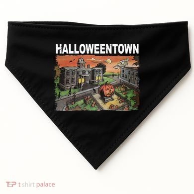 Vintage Halloween Town USA-Made Doggie Bandana