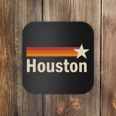 Vintage Houston Texas  Coaster