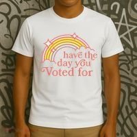 Vintage Have The Day You Voted For Retro Rainbow T-Shirt thumb 3