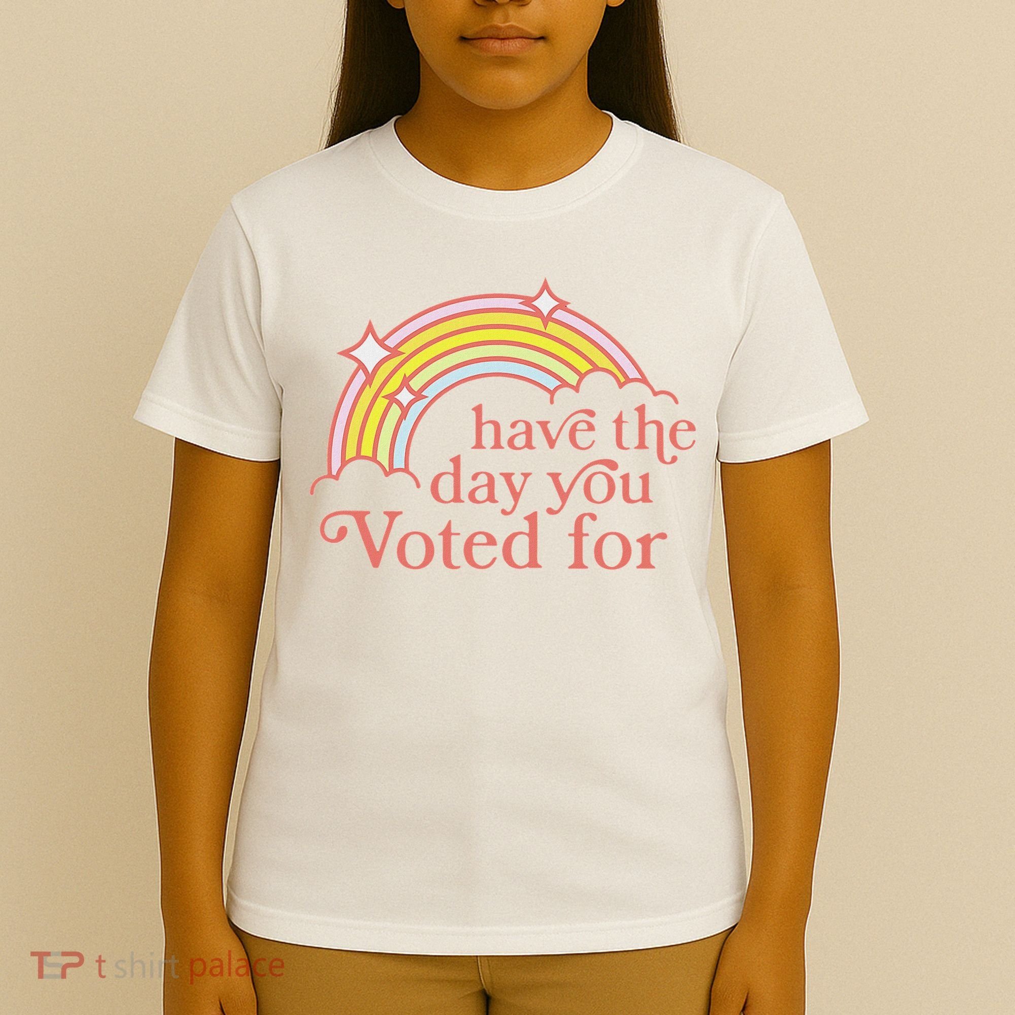 Vintage Have The Day You Voted For Retro Rainbow T-Shirt