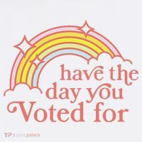Vintage Have The Day You Voted For Retro Rainbow T-Shirt thumb 7