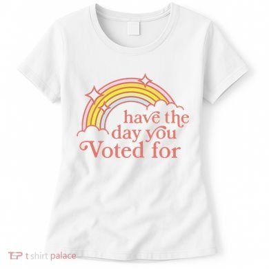 Vintage Have The Day You Voted For Retro Rainbow Women's T-Shirt