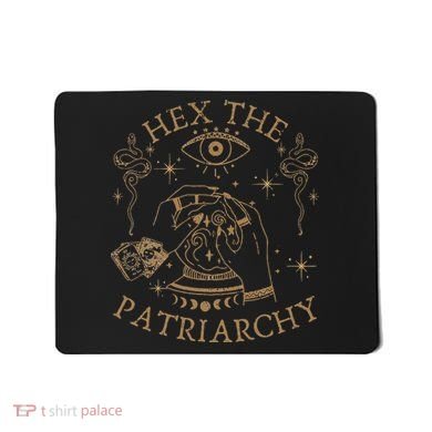 Vintage Hex The Patriarchy Feminist Witch Mousepad