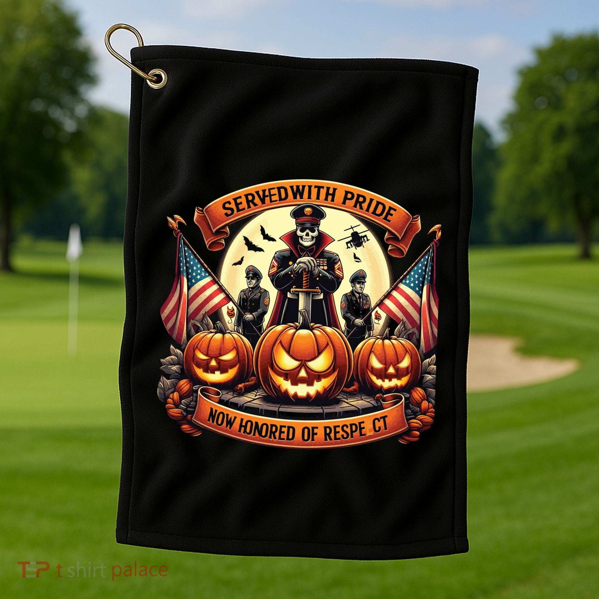 Veterans Halloween Golf Towel