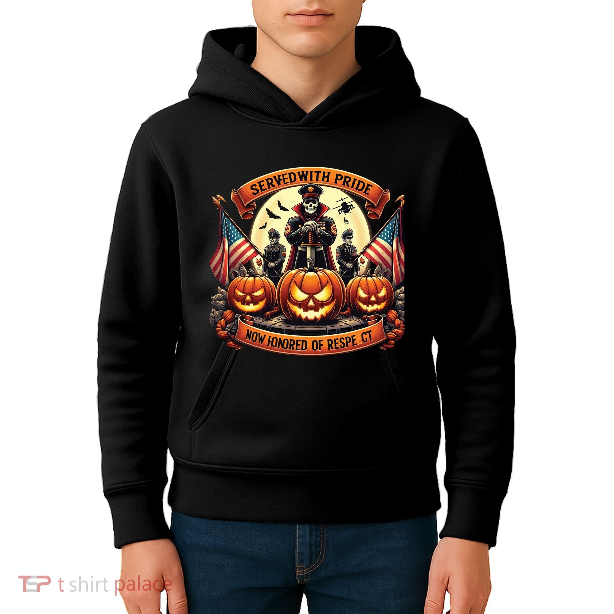 Veterans Halloween Kids Hoodie